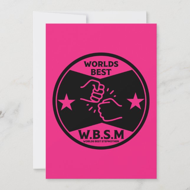 WORLDS BEST STEP MOTHER HOLIDAY CARD (Front)