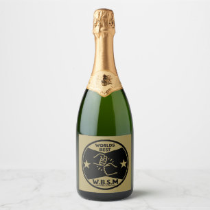 WORLDS BEST STEP MOTHER SPARKLING WINE LABEL