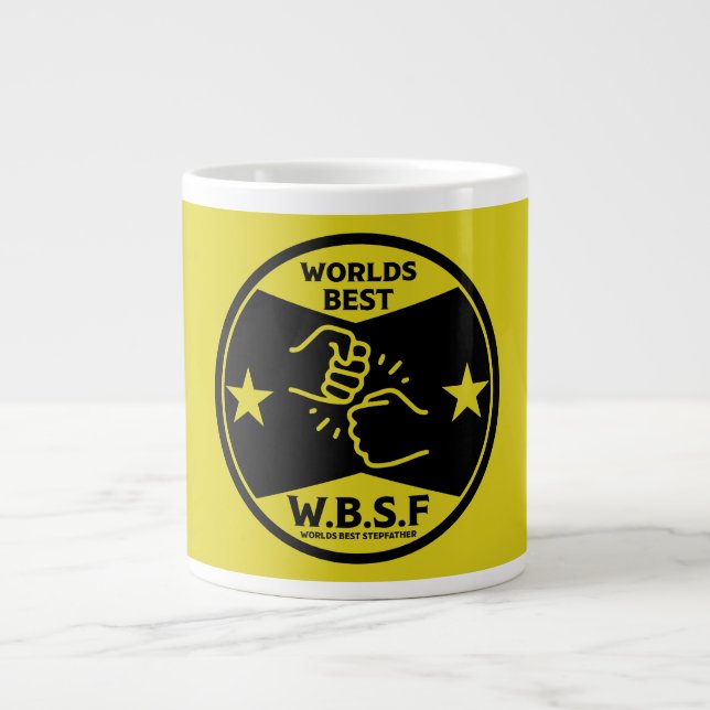 WORLDS BEST STEPFATHER LARGE COFFEE MUG (Front)