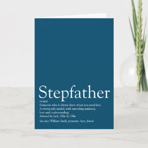 World's Best Stepfather, Stepdad Definition Blue Card