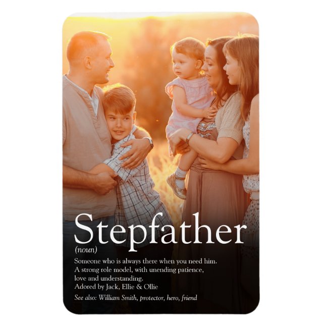 World's Best Stepfather, Stepdad Definition Photo Magnet (Vertical)