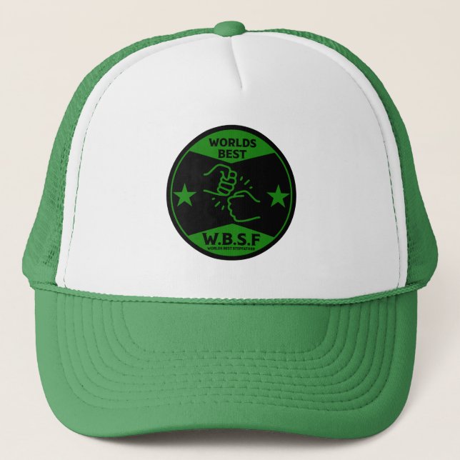 WORLDS BEST STEPFATHER TRUCKER HAT (Front)