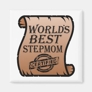 World's Best Stepmom Certified Certificate Funny Magnet