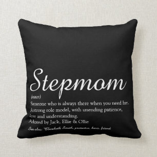 World's Best Stepmom, Stepmother Definition Script Cushion