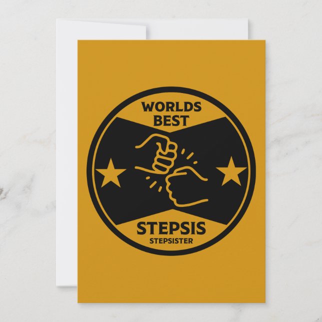 Worlds Best Stepsister Holiday Card (Front)