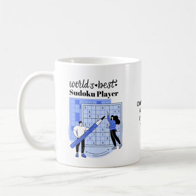 World's Best Sudoku Player Personalised  Mug (Left)