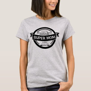World's Best SUPER Mum Est. Personalised Year T-Shirt