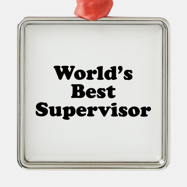 World's Best Supervisor Metal Tree Decoration (Front)
