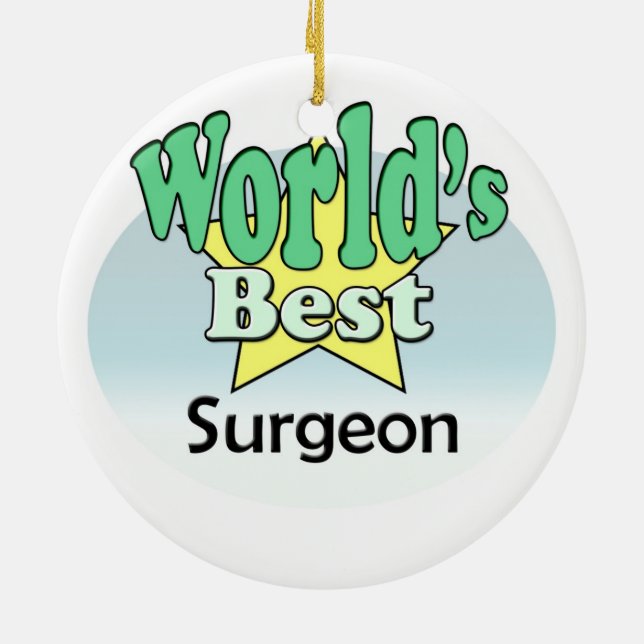 World's best Surgeon Ceramic Tree Decoration (Back)