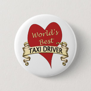 World's Best Taxi Driver 6 Cm Round Badge