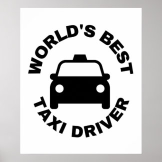 world's best taxi driver poster