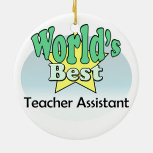 World's best Teacher Assistant Ceramic Tree Decoration