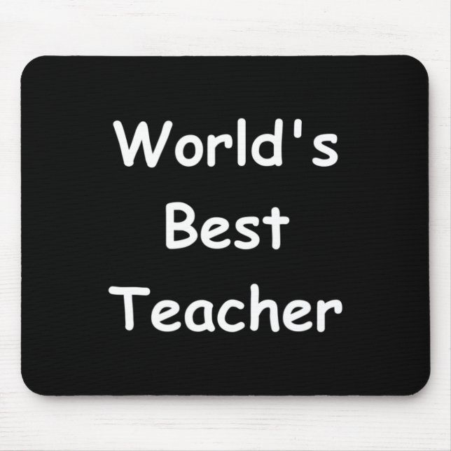World's Best Teacher Chalkboard Design For Men Wom Mouse Pad (Front)