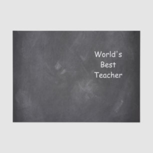 World's Best Teacher Chalkboard Design Gift Idea Tissue Paper