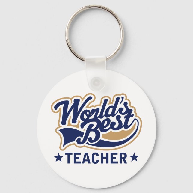 Worlds Best Teacher Key Ring (Front)