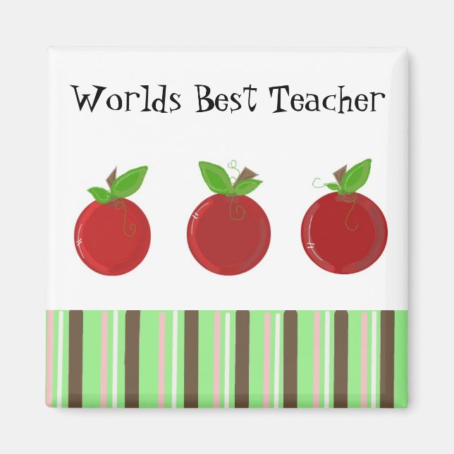 Worlds Best Teacher Magnet (Front)
