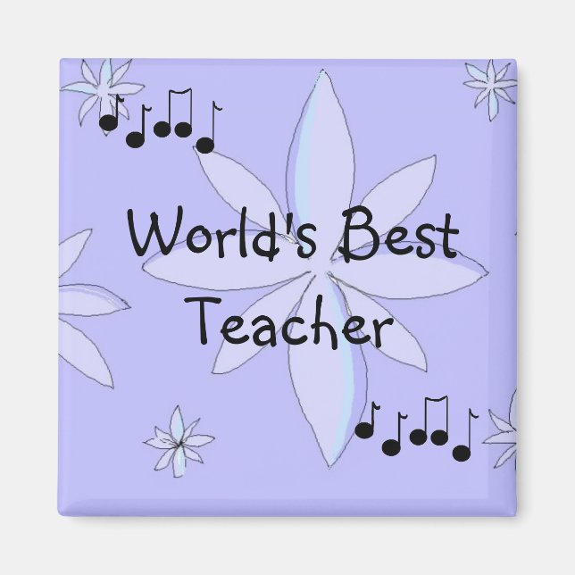 Worlds Best Teacher Magnet (Front)