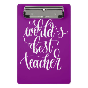 World's Best Teacher Mini Clipboard