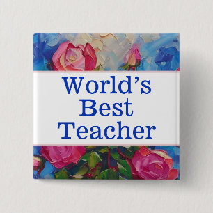 World's best teacher pin