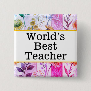 World's best teacher pin