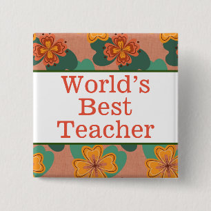 World's best teacher pin