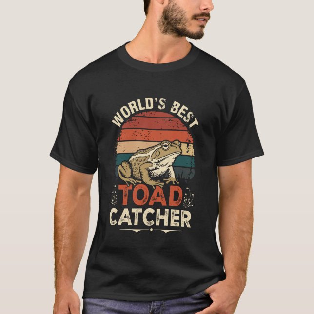 World's Best Toad Catcher Funny Amphibian Toad Men T-Shirt (Front)