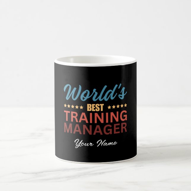 World's Best Training Manager Personalised Name Coffee Mug (Center)