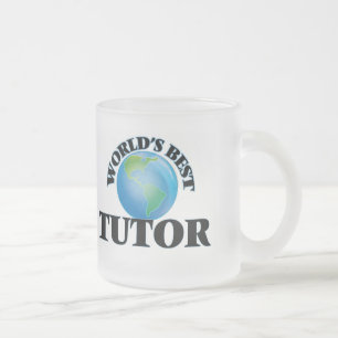 World's Best Tutor Frosted Glass Coffee Mug
