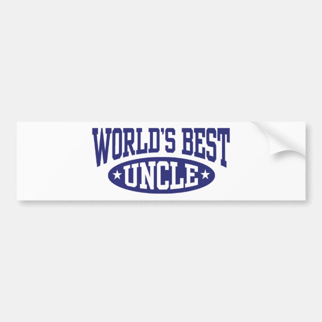 World's Best Uncle Bumper Sticker (Front)