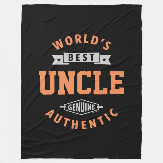 World's Best Uncle Fleece Blanket (Front)
