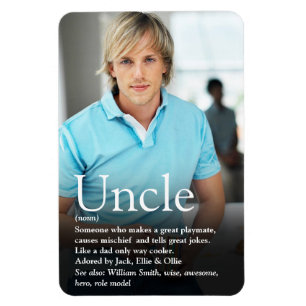 World's Best Uncle, Funcle Definition Photo Magnet