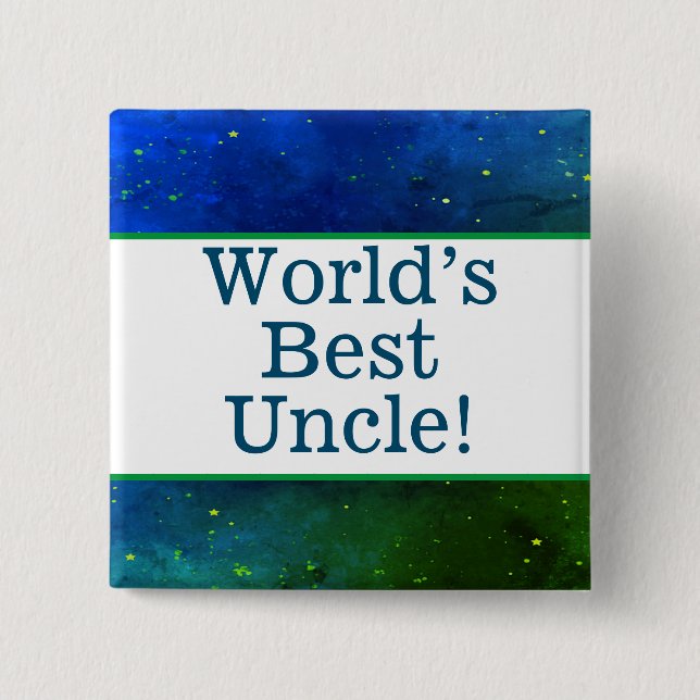 World's best uncle pin (Front)