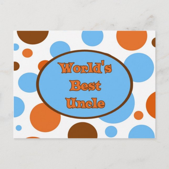 World's Best Uncle Postcard (Front)