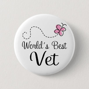 World's Best Vet Veterinarian 6 Cm Round Badge