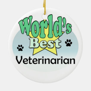 World's best Veterinarian Ceramic Tree Decoration