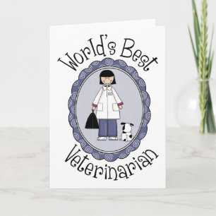 World's Best Veterinarian - Female Card