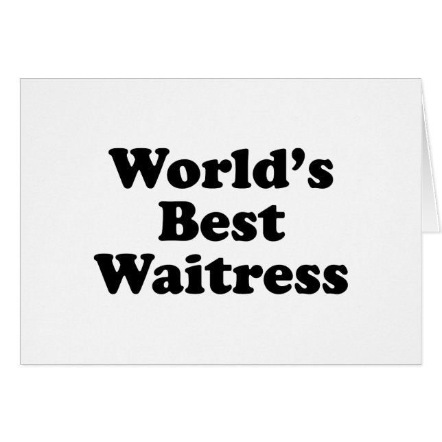 World's Best Waitress (Front Horizontal)