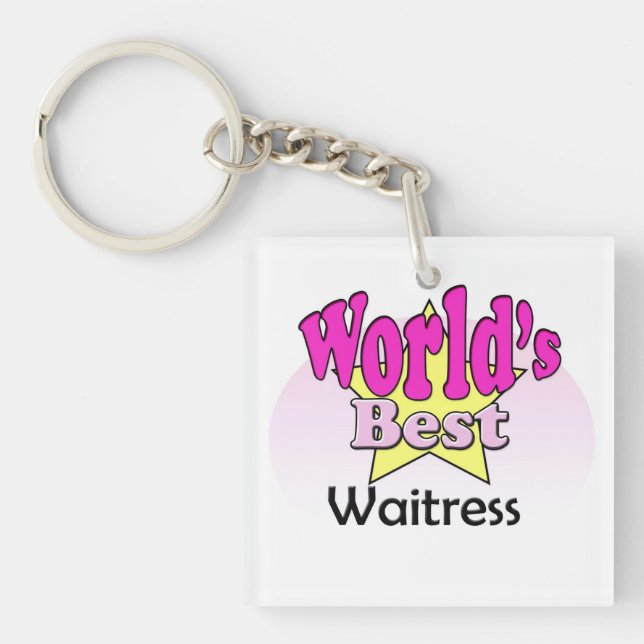 World's Best Waitress Key Ring (Front)