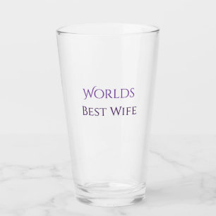 Worlds best wife Personalised Glass Cup