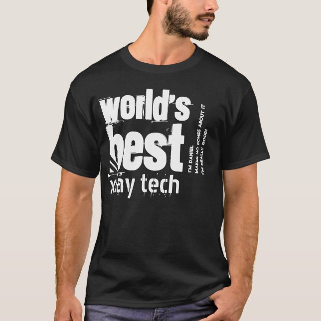World's Best X-Ray Tech Custom Name V01 T-Shirt (Front)