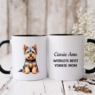 World's Best Yorkie Mom with Picture Mug