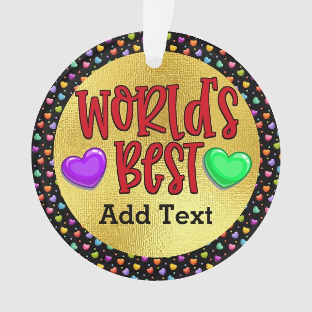 World's Best YOU Name It Ornament (Front)