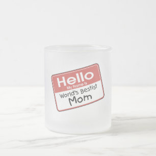 World's Bestist Mum tshirts and Gifts Frosted Glass Coffee Mug