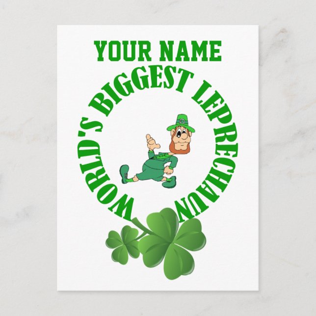 World's biggest leprechaun postcard (Front)