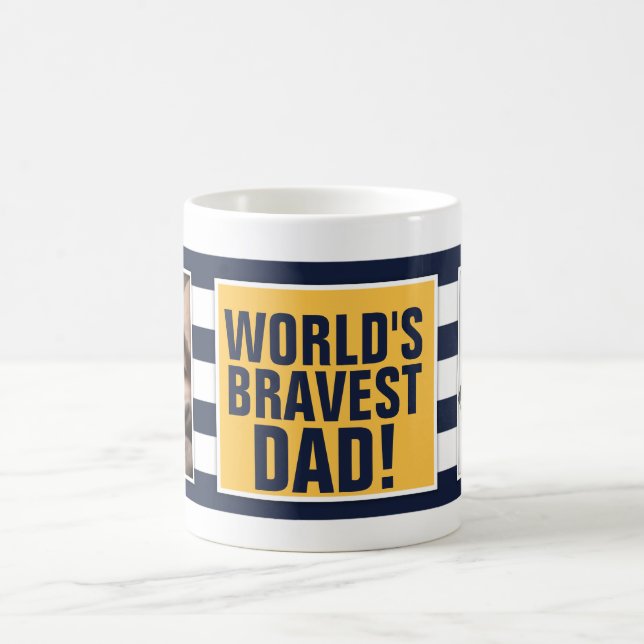 World's Bravest Dad - Father's Day Coffee Mug (Center)