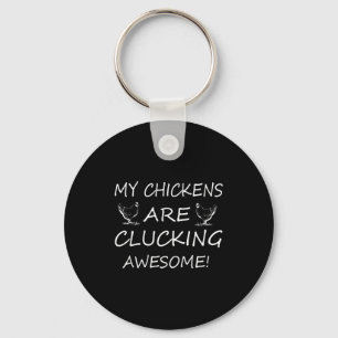 Worlds chicken mom chick mother cute funny mother' key ring