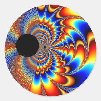 Worlds Collide - Fractal Classic Round Sticker