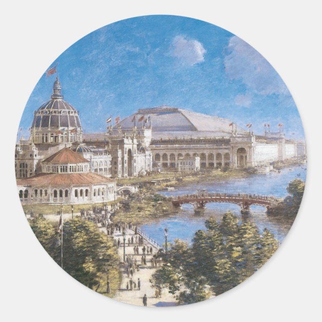 World's Colombian Exposition by Theodore Robinson Classic Round Sticker (Front)