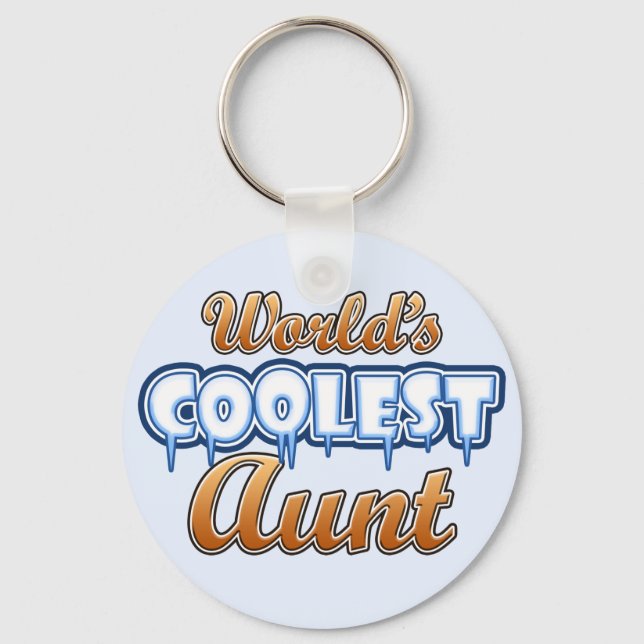 World's Coolest Aunt Key Ring (Front)
