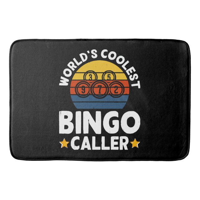World's Coolest Bingo Caller Bath Mat (Front)